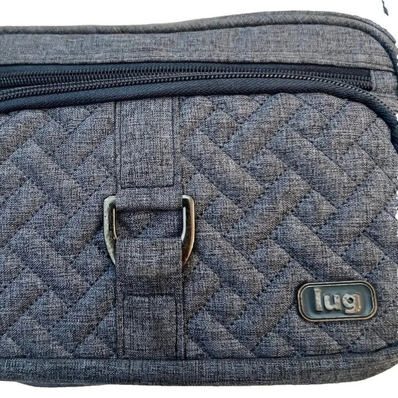 Lug Carousel Convertible Crossbody Bag Purse Herringbone Basket Weave Blue - Picture 4 of 14
